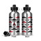 Mustache Print Aluminum Water Bottle - Front and Back