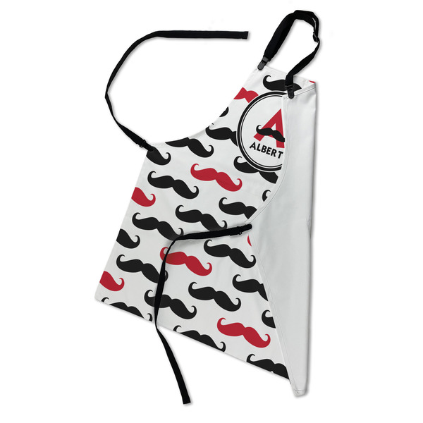 Mustache Print Apron - Folded
