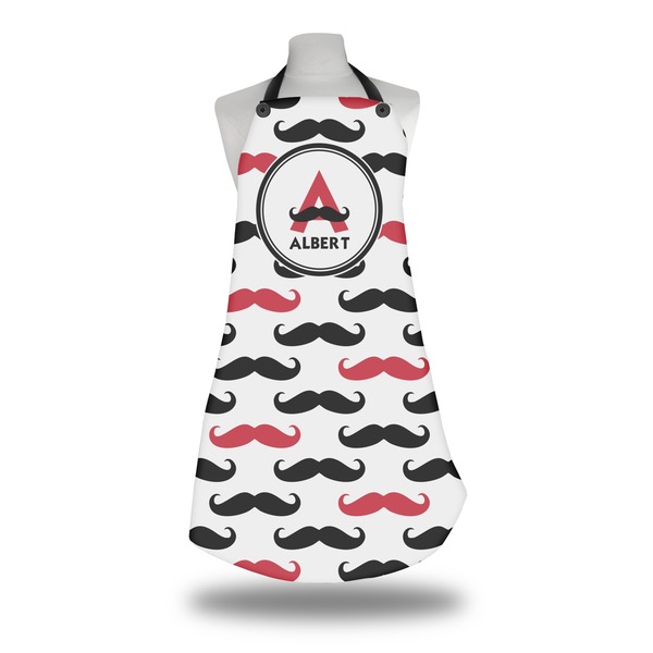 Custom Mustache Print Apron w/ Name and Initial