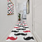 Mustache Print Area Rug Sizes - In Context (vertical)