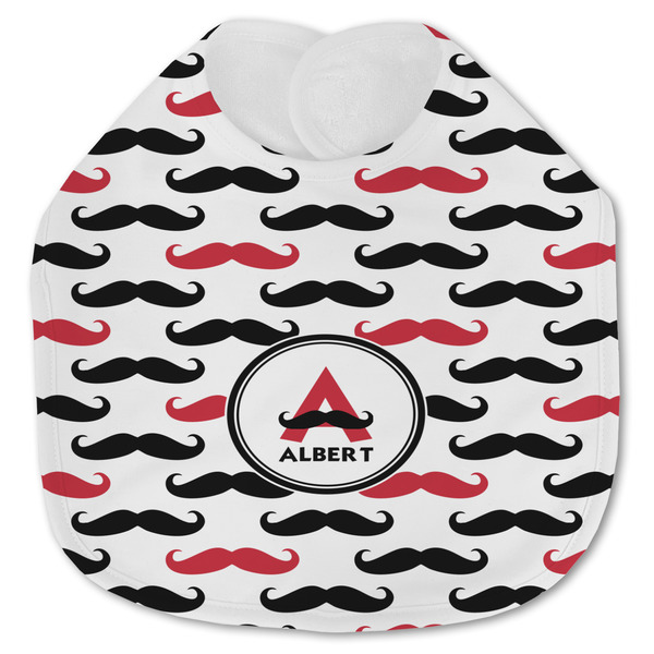 Mustache Print Baby Bib - AFT closed