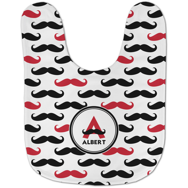 Mustache Print Baby Bib - AFT flat