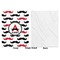 Mustache Print Baby Blanket (Single Side - Printed Front, White Back)