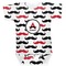 Mustache Print Baby Bodysuit (Personalized)