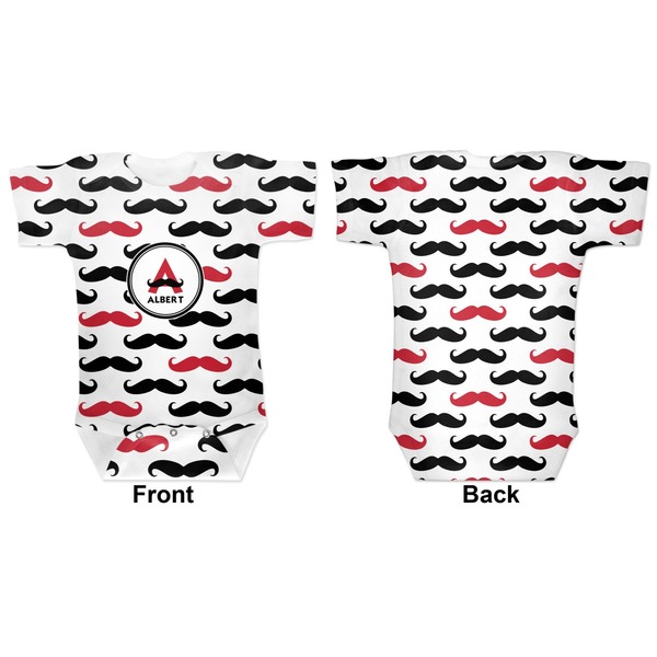 Mustache Print Baby Bodysuit Approval