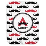 Mustache Print Baby Swaddling Blanket (Personalized)