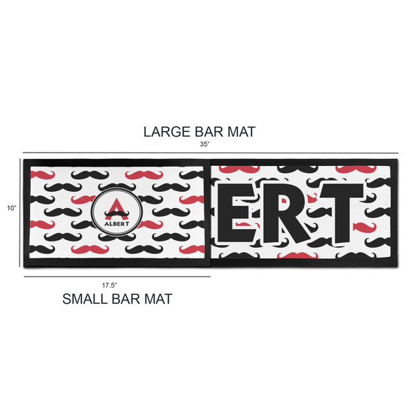 Mustache Print Bar Mats - Sizing Chart