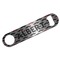 Mustache Print Bar Bottle Opener - Silver w/ Name and Initial
