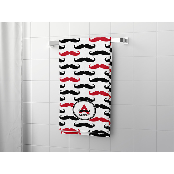 Mustache Print Bath Towel - LIFESTYLE