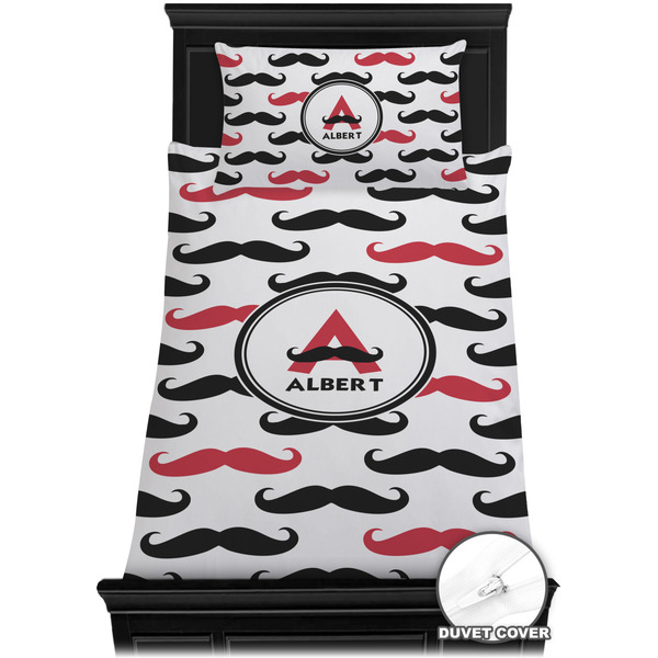 Mustache Print Bedding Set (TwinXL) - Duvet