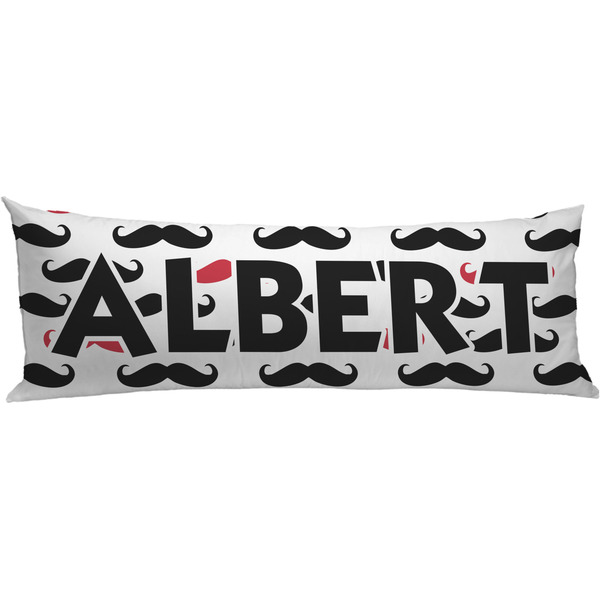 Custom Mustache Print Body Pillow Case (Personalized)