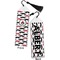 Mustache Print Bookmark with tassel - Front and Back