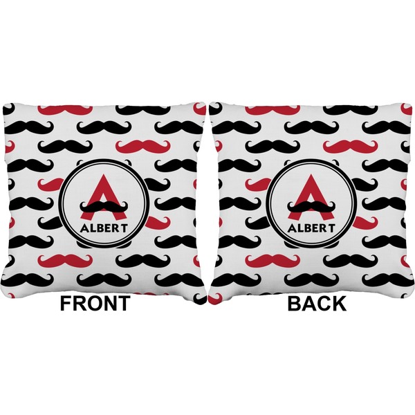 Mustache Print Burlap Pillow Approval