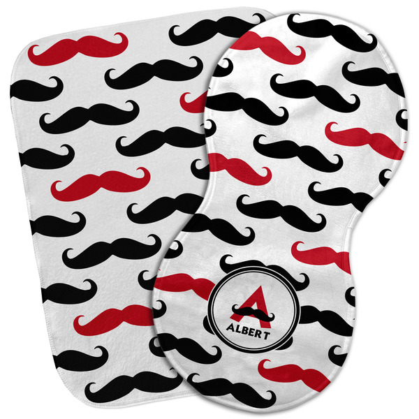 Custom Mustache Print Burp Cloth (Personalized)