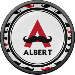 Mustache Print Cabinet Knob (Black) (Personalized)