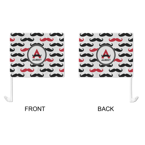 Mustache Print Car Flag - Large - APPROVAL