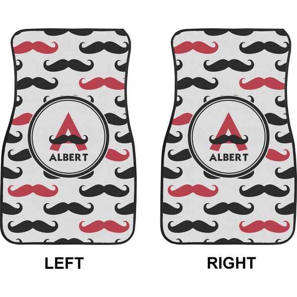 Mustache Print Car Mat Front - Approval