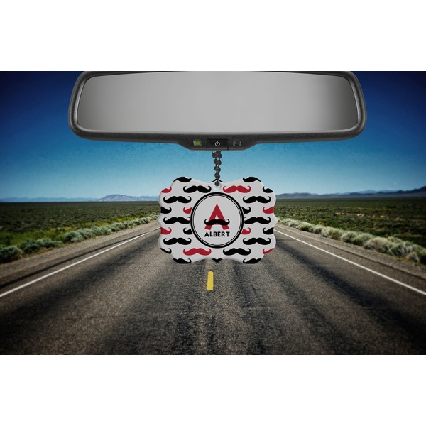 Mustache Print Car Ornament (Road)