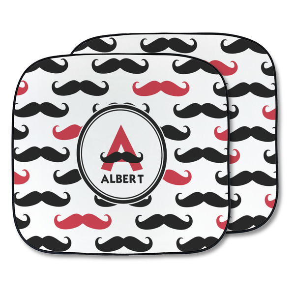 Custom Mustache Print Car Sun Shade - Two Piece (Personalized)