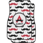 Mustache Print Car Floor Mats (Front Seat) (Personalized)
