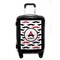 Mustache Print Carry On Hard Shell Suitcase - Front