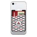 Mustache Print 2-in-1 Cell Phone Credit Card Holder & Screen Cleaner (Personalized)