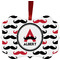 Mustache Print Christmas Ornament (Front View)