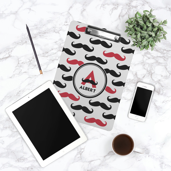 Mustache Print Clipboard - Lifestyle Photo