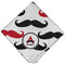 Mustache Print Cloth Napkins - Personalized Dinner (Folded Four Corners)