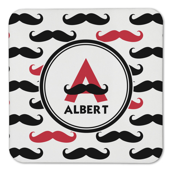 Mustache Print Coaster Set - FRONT (one)