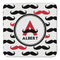 Mustache Print Coaster Set - FRONT (one)