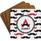 Mustache Print Coaster Set (Personalized)