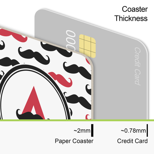 Mustache Print Coaster Thickness