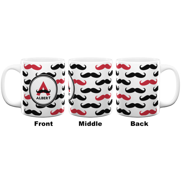 Mustache Print Coffee Mug - 11 oz - White APPROVAL