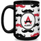 Mustache Print 15 Oz Coffee Mug - Black (Personalized)