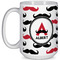 Mustache Print 15 Oz Coffee Mug - White (Personalized)
