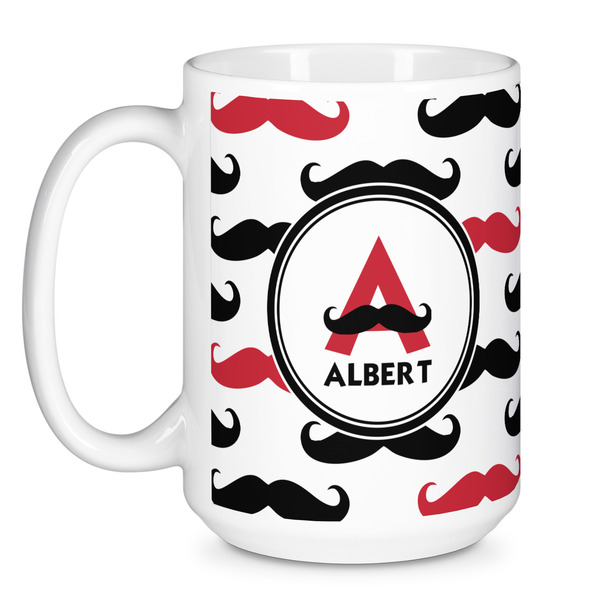 Mustache Print Coffee Mug - 15 oz - White
