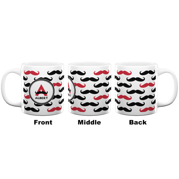 Mustache Print Coffee Mug - 20 oz - White APPROVAL