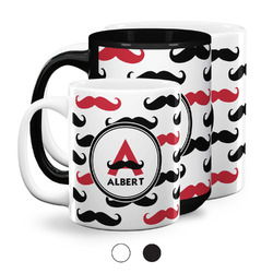 Mustache Print Coffee Mugs (Personalized)