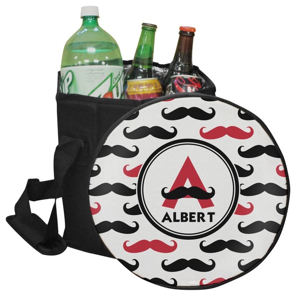 Custom Mustache Print Collapsible Cooler & Seat (Personalized)