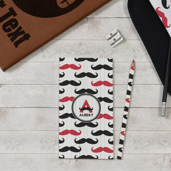 Mustache Print Colored Pencils - In Context