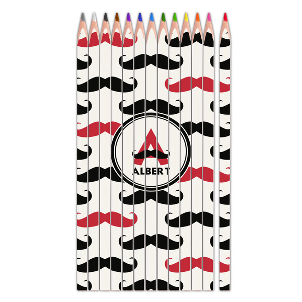 Custom Mustache Print Colored Pencils (Personalized)
