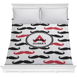 Mustache Print Comforter - Full / Queen (Personalized)