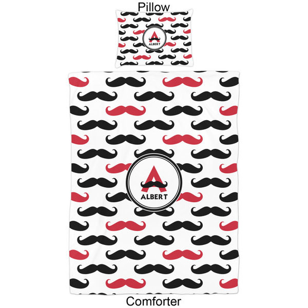 Mustache Print Comforter Set - Twin - Approval