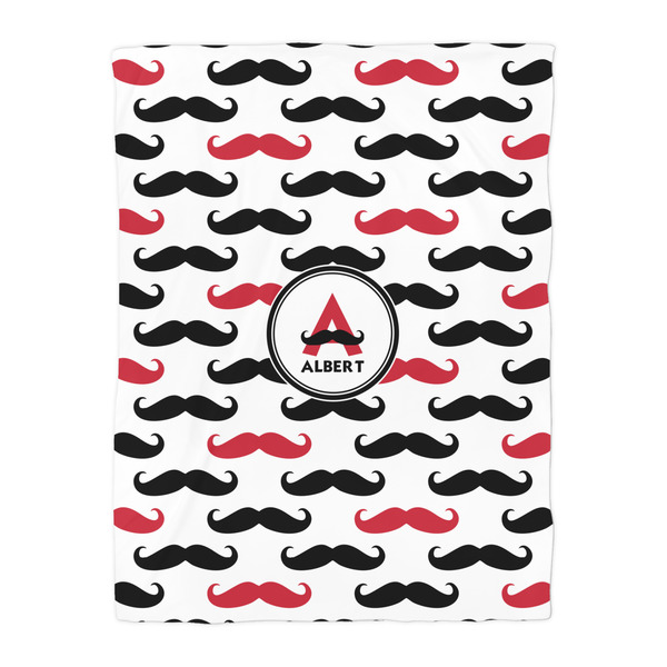 Mustache Print Comforter - Twin - Front