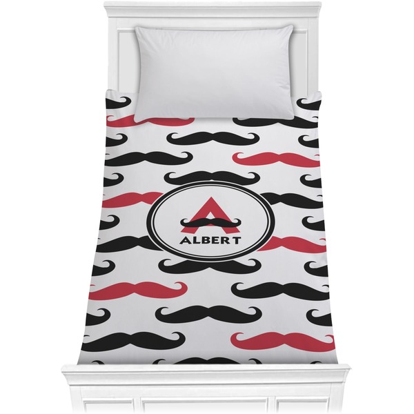 Custom Mustache Print Comforter - Twin XL (Personalized)