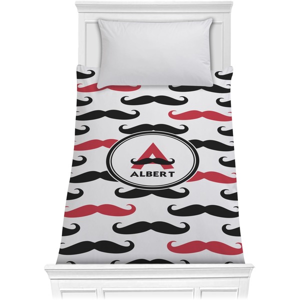 Custom Mustache Print Comforter - Twin (Personalized)