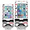 Mustache Print Compare Phone Stand Sizes - with iPhones