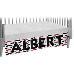 Mustache Print Crib Skirt (Personalized)