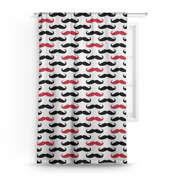 Custom Mustache Print Curtain